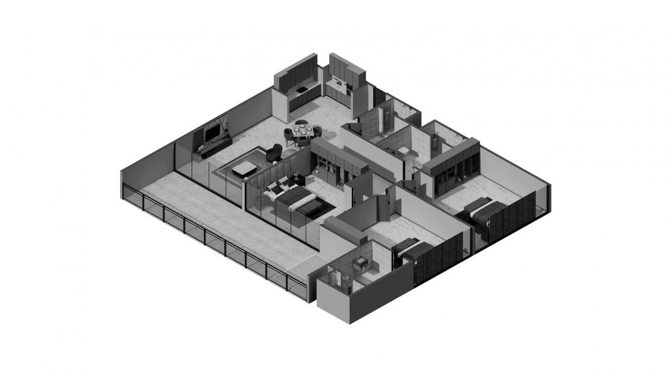 Floor plan «3 BR Type A 108SQM», 3 bedrooms in ELITZ